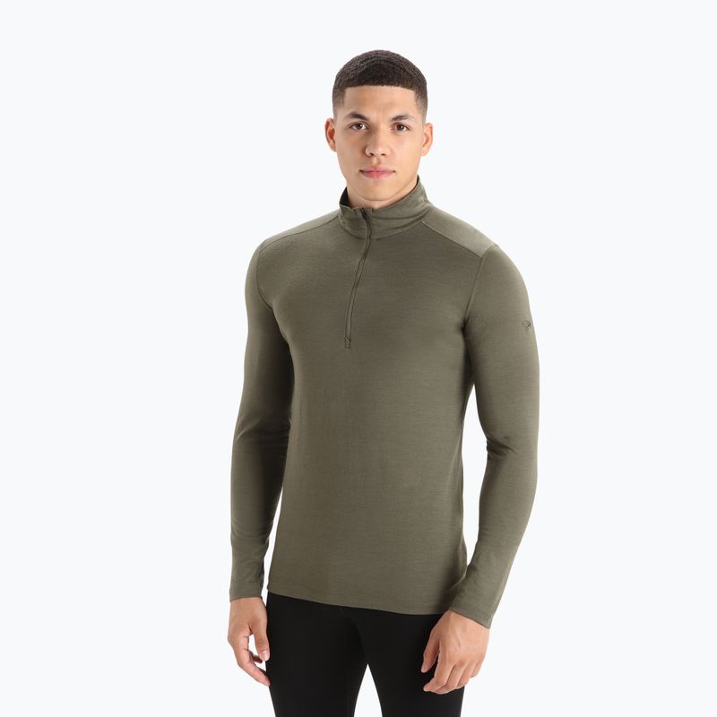 Herren Thermo-Sweatshirt icebreaker Merino 200 Oasis Half Zip loden