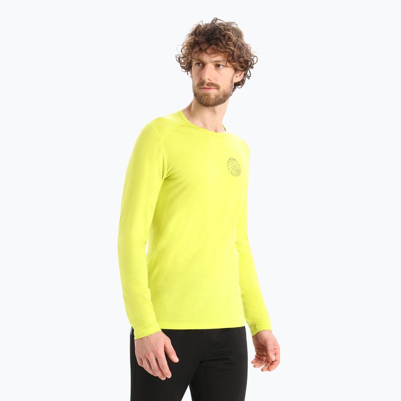 Thermoaktives Herren-Longsleeve icebreaker 200 Oasis Crewe Alps 3D shine 4
