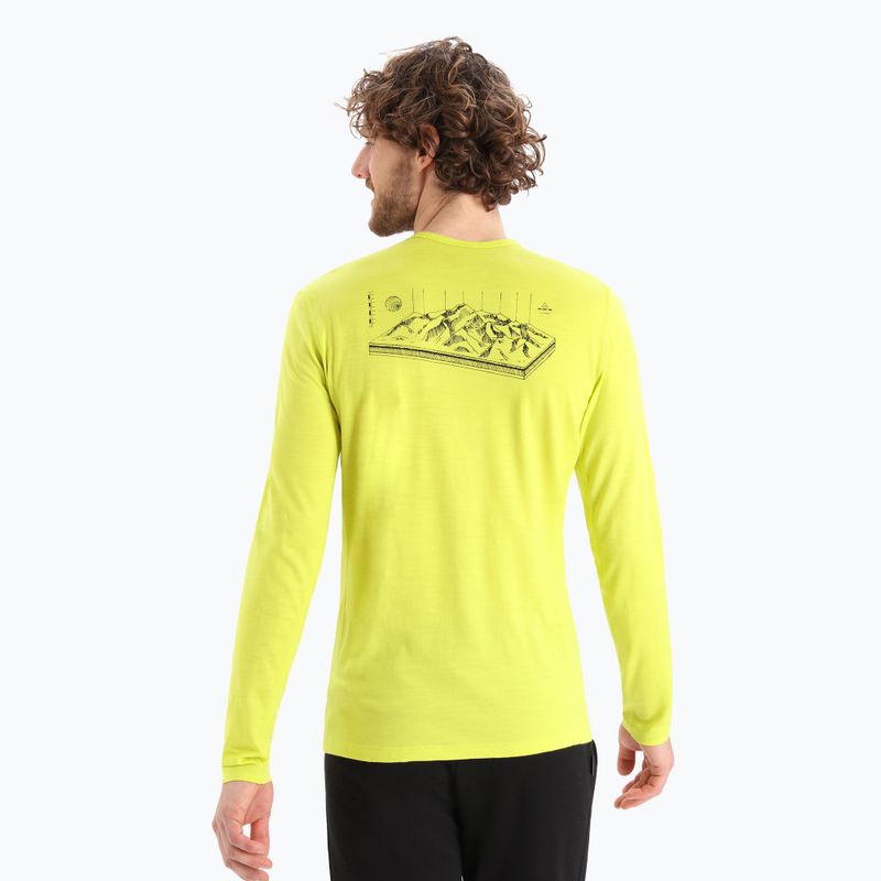 Thermoaktives Herren-Longsleeve icebreaker 200 Oasis Crewe Alps 3D shine 3