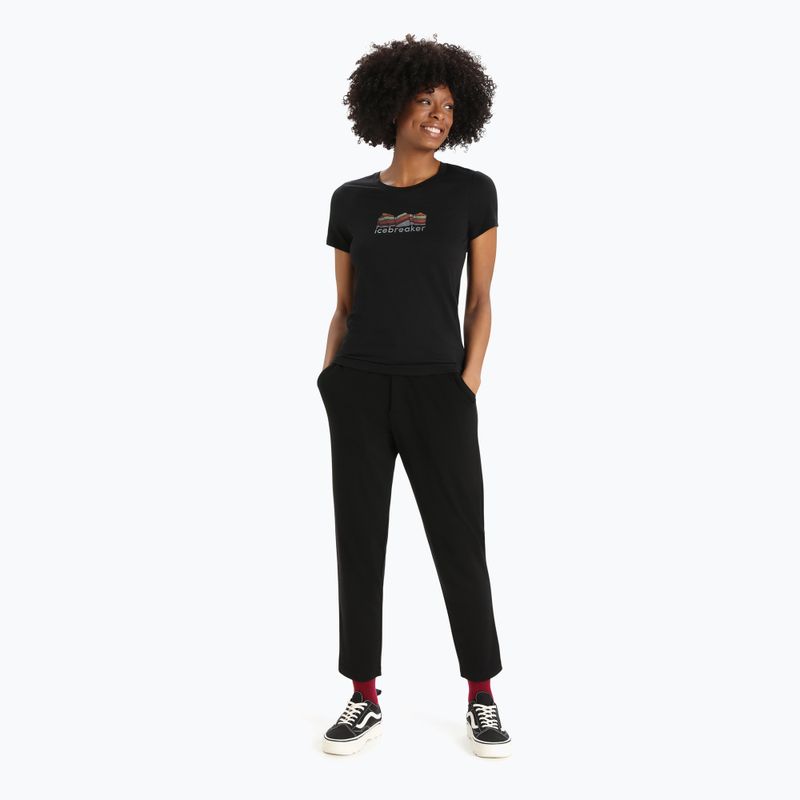 Damen Thermo-T-Shirt icebreaker Tech Lite II Mountain Geology schwarz IB0A56IS0011 2