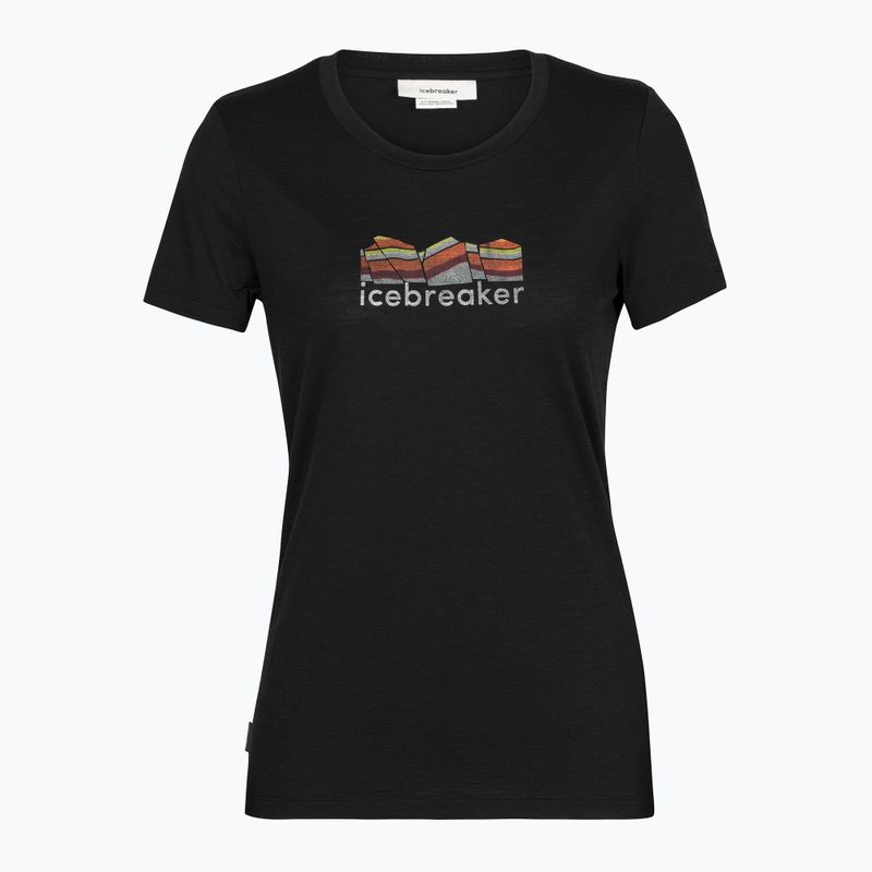Damen Thermo-T-Shirt icebreaker Tech Lite II Mountain Geology schwarz IB0A56IS0011 7