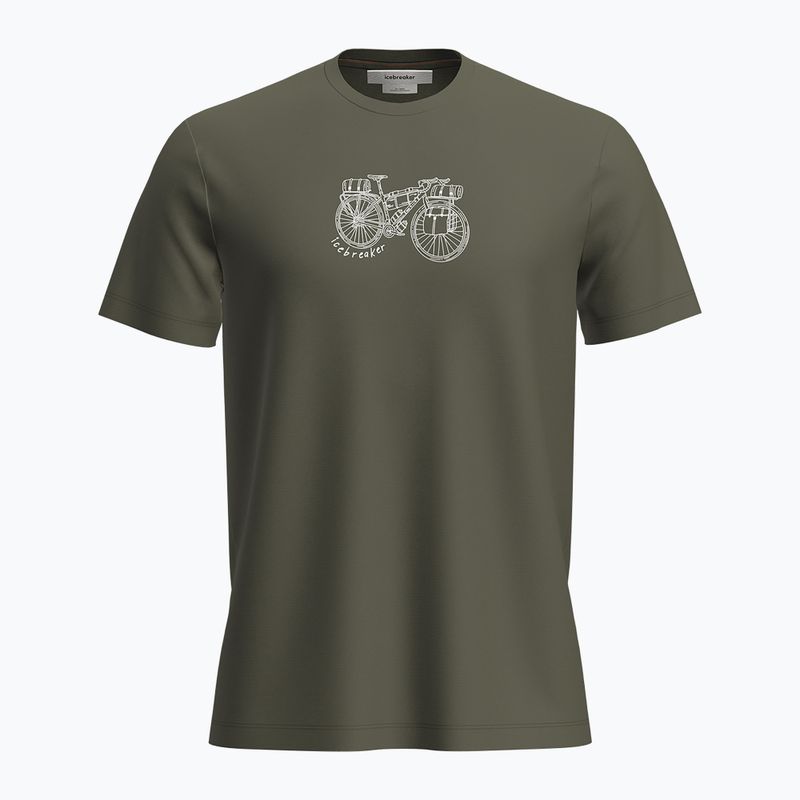Trekking Shirt Herren icebreaker Merino 150 Tech Lite SS Tee Adventure Ride loden