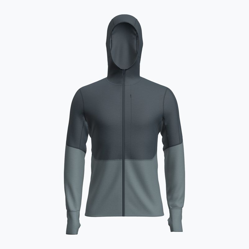 Trekking Sweatshirt Hoodie Herren icebreaker Merino 200 RealFleece Descender Zip Hoodie abyss/blue ash/black