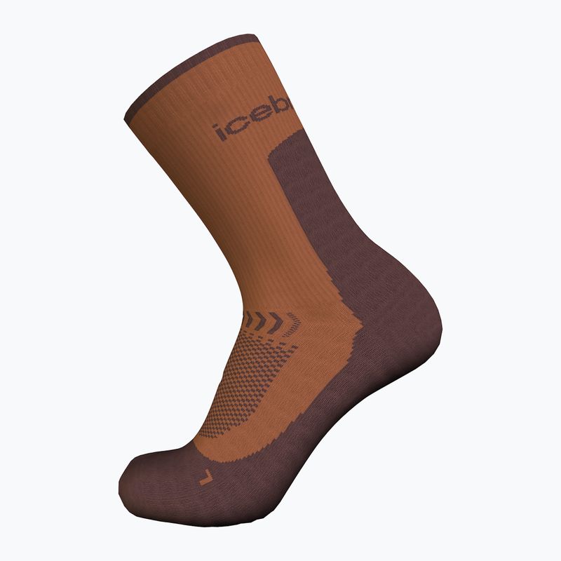 Icebreaker Herren-Trekkingsocken Merino Hike+ Light Crew staubiger Lehm/Carob 2