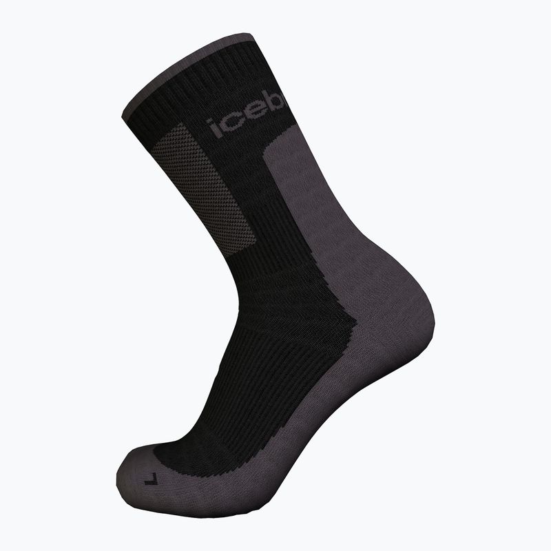Trekking Socken Herren icebreaker Merino Hike+ Medium Crew black/obsidian 3