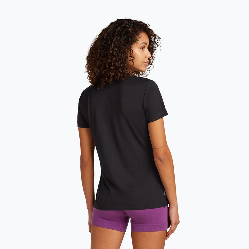 Damen-Trekkingshirt icebreaker Merino 150 Tech Lite SS Tee Sparkling Stars black 3