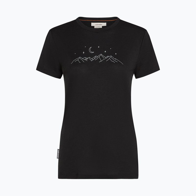 Damen-Trekkingshirt icebreaker Merino 150 Tech Lite SS Tee Sparkling Stars black 6