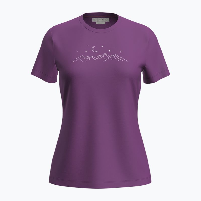 Trekking Shirt Damen icebreaker Merino 150 Tech Lite SS Tee Sparkling Stars passion