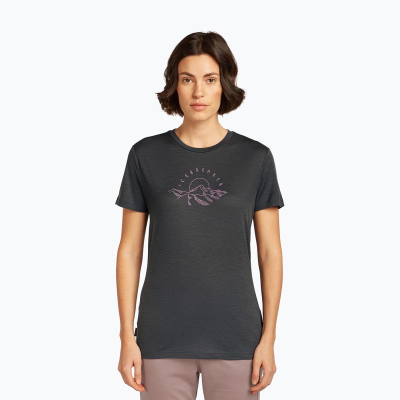 Damen-T-Shirt icebreaker Merino 150 Tech Lite Sunrise Summit Obsidian