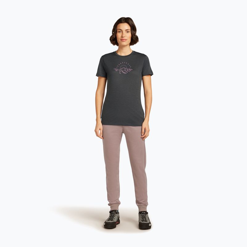 Damen-T-Shirt icebreaker Merino 150 Tech Lite Sunrise Summit Obsidian 2
