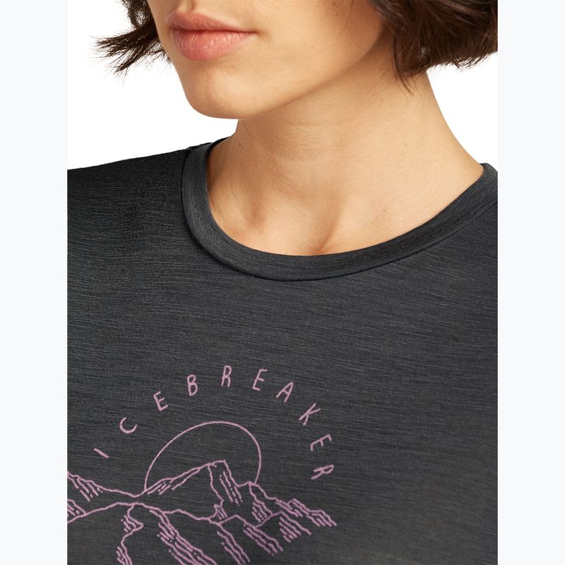 Damen-T-Shirt icebreaker Merino 150 Tech Lite Sunrise Summit Obsidian 6