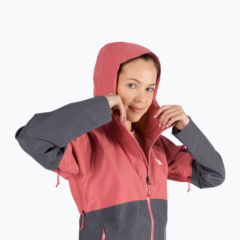 Damen Regenjacke The North Face Diablo Dynamic JKT grau-rosa NF0A555W59L1 7