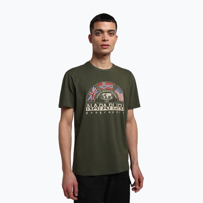 Herren Napapijri NP0A4G34 verde T-Shirt