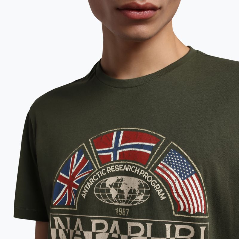 Herren Napapijri NP0A4G34 verde T-Shirt