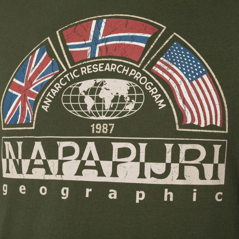 Herren Napapijri NP0A4G34 verde T-Shirt