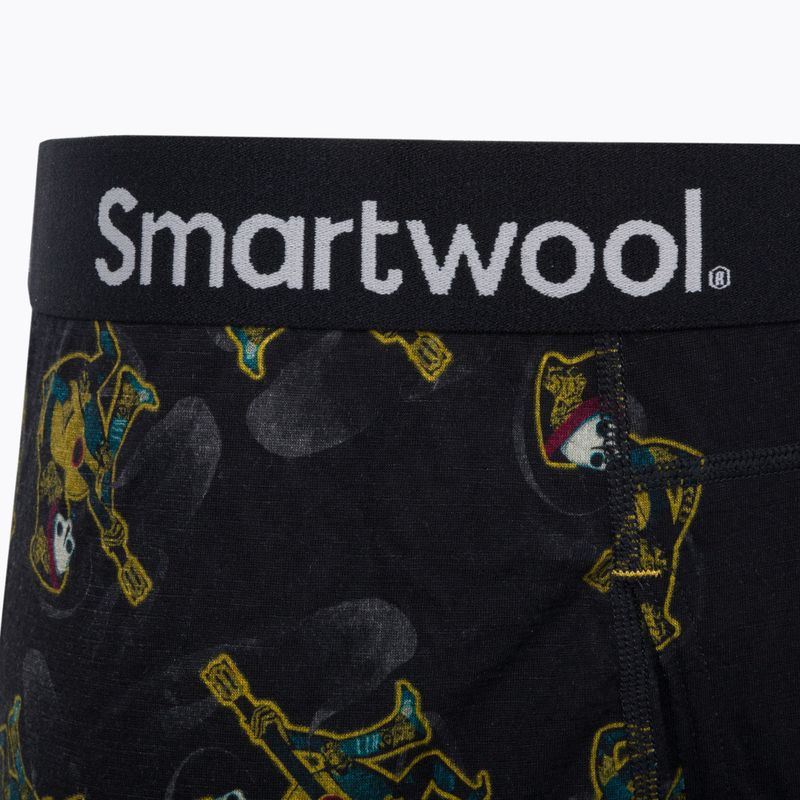 Herren Smartwool Merino Print Boxershorts Boxed Thermo Boxershorts schwarz und gelb 15151 4