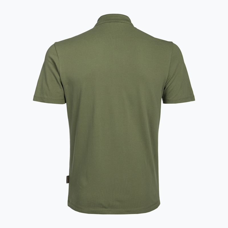 Herren Napapijri Ealis grünes Flechten-Poloshirt 6