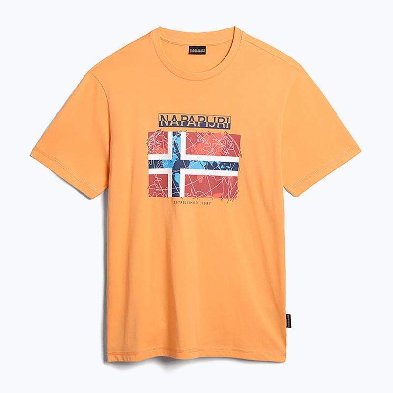 Herren Napapijri NP0A4H22 naranja t-shirt 5