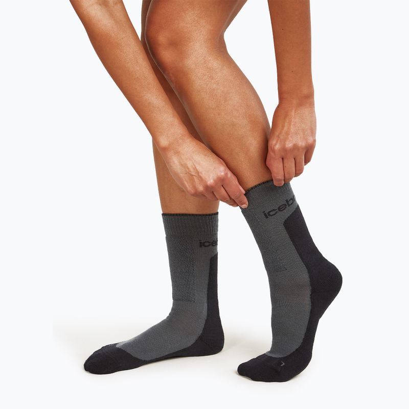 Icebreaker Damen Socken Merino Hike+ Medium Crew obsidian/schwarz 3