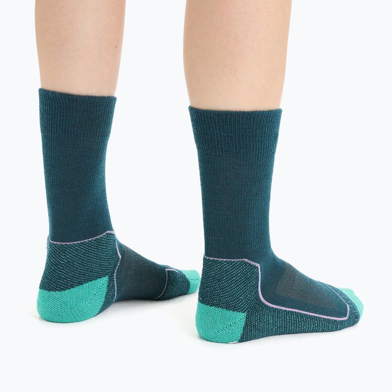 Icebreaker Damen Wandersocken Hike+ Light Crew grün 105099 4