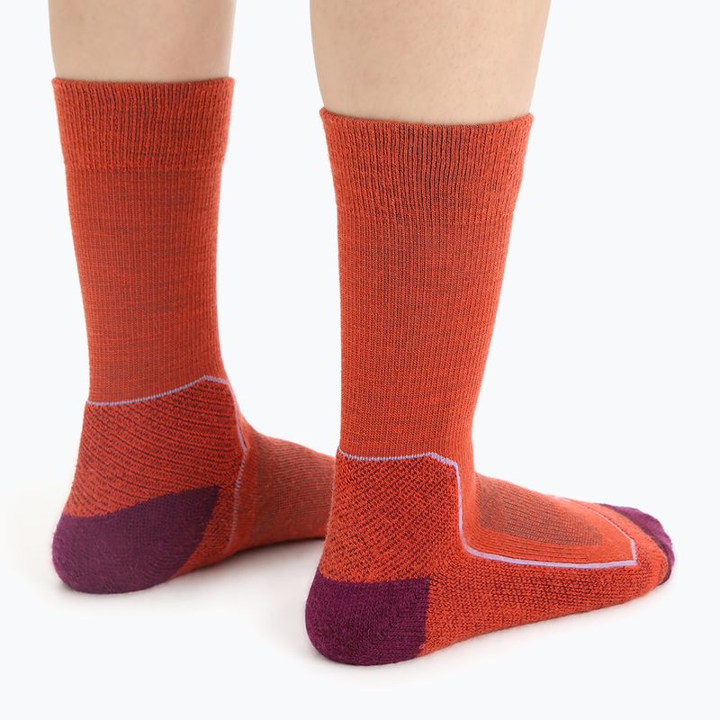 Icebreaker Damen Wandersocken Hike+ Light Crew rot 105099 4