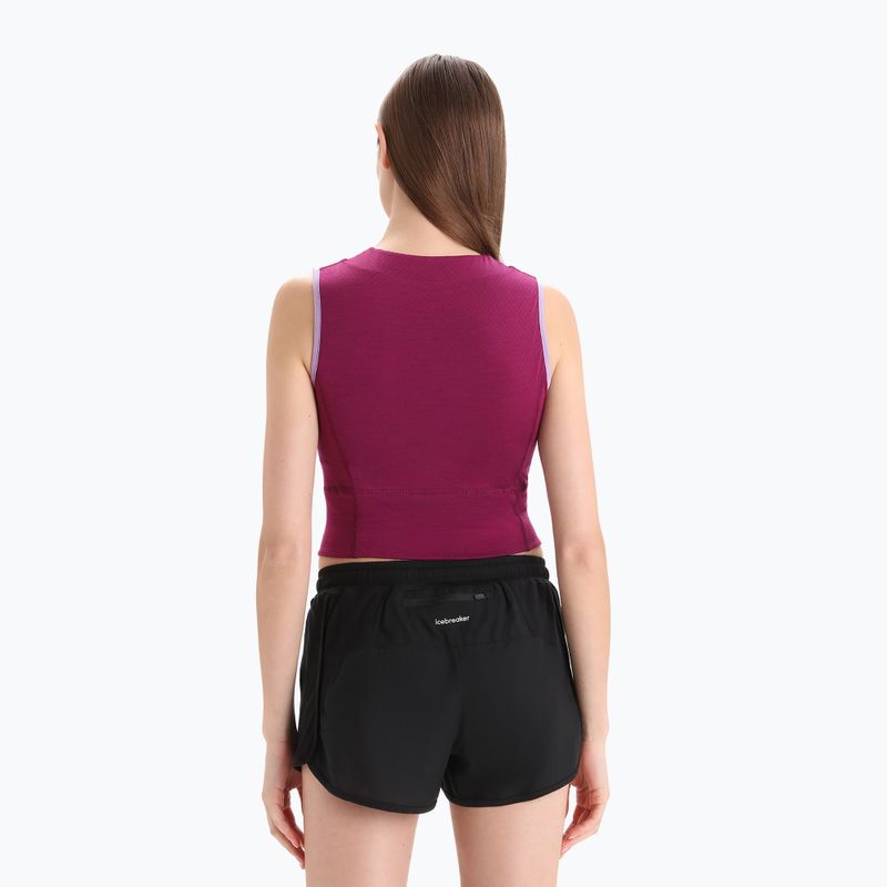 Damen Funktionsshirt icebreaker Zoneknit Cropped Bra-Tank purple gaze 9