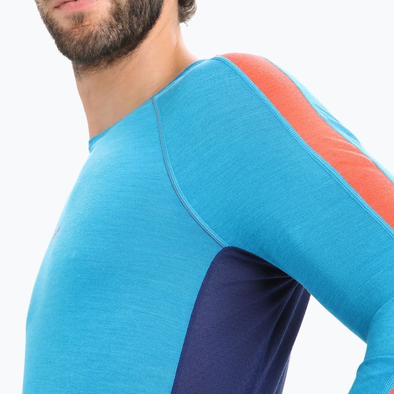 Herren Thermoaktivshirt icebreaker 125 Zoneknit Crewe geo blue 5