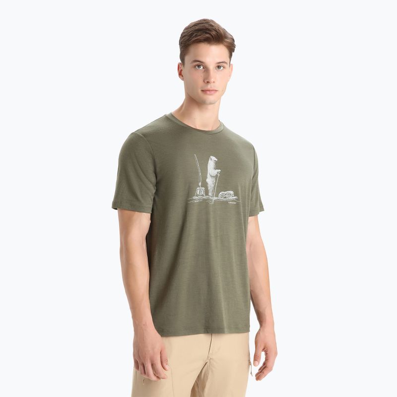 Herren Thermo-T-Shirt icebreaker Tech Lite II Polar Paddle grün IB0A56NA0691