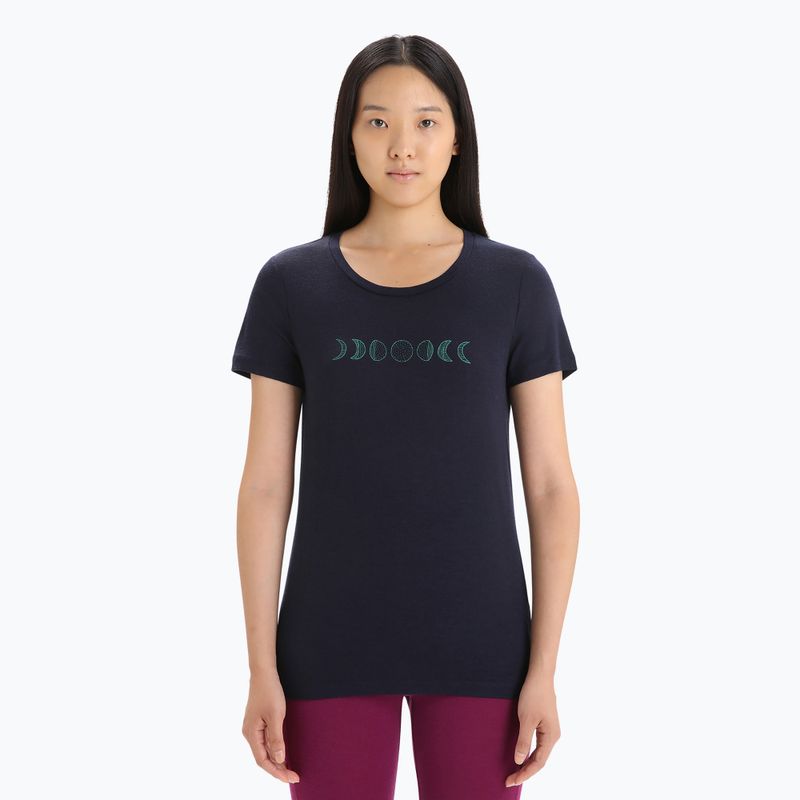 Damen Thermo-T-Shirt icebreaker Tech Lite II Moon Phase navy blau IB0A56NO4011