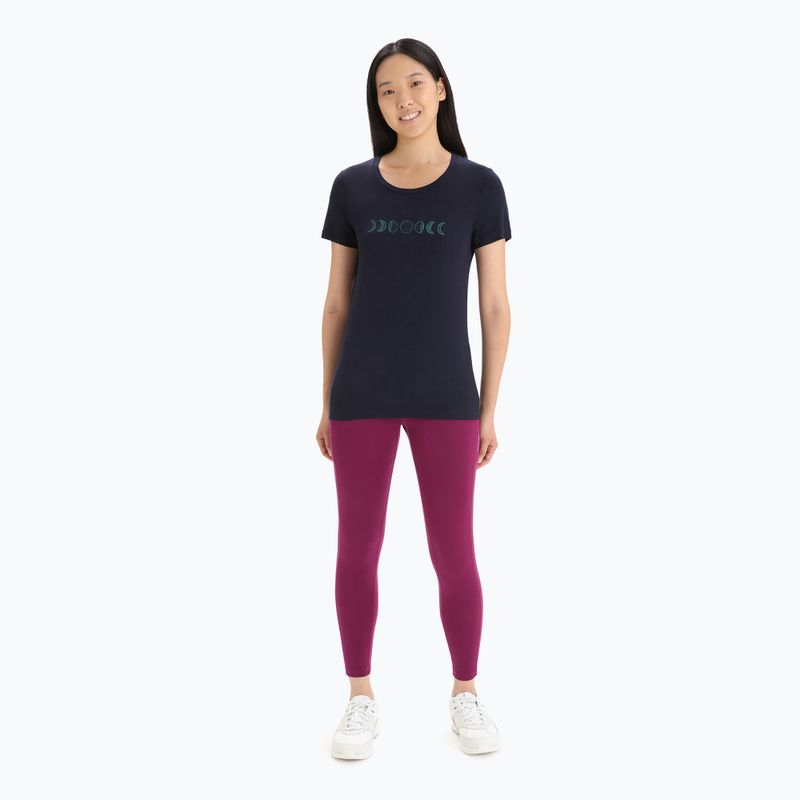 Damen Thermo-T-Shirt icebreaker Tech Lite II Moon Phase navy blau IB0A56NO4011 2