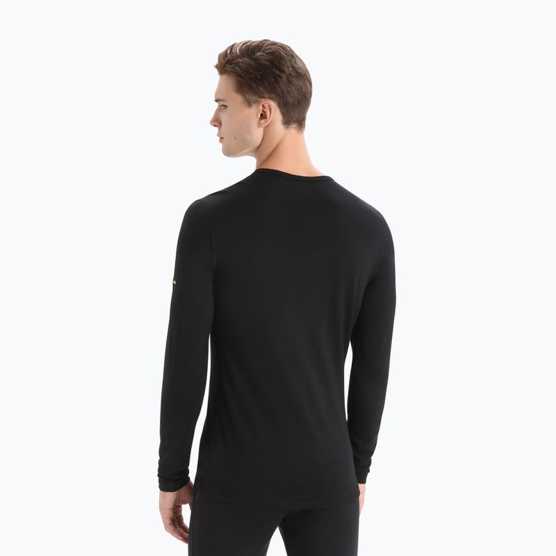 Icebreaker 200 Oasis Crewe Ski Stripes Herren Thermo-Sweatshirt schwarz 3