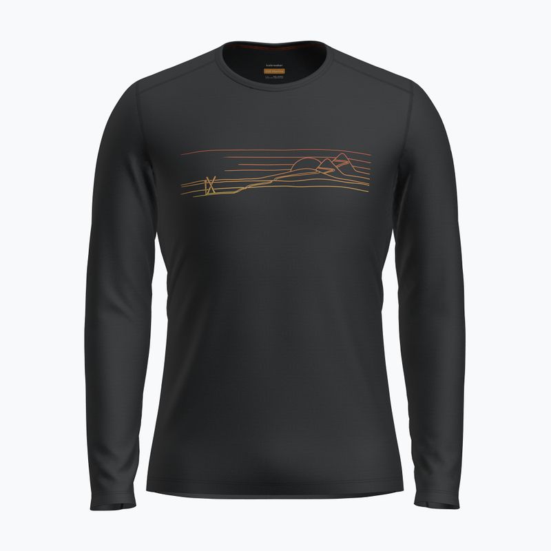 Icebreaker 200 Oasis Crewe Ski Stripes Herren Thermo-Sweatshirt schwarz 6