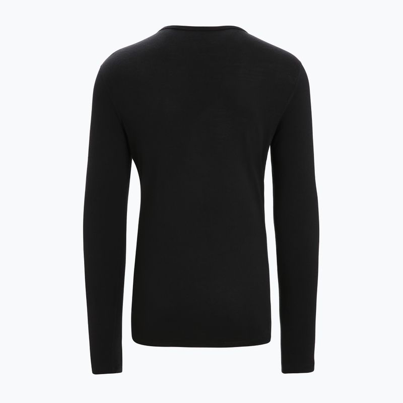 Icebreaker 200 Oasis Crewe Ski Stripes Herren Thermo-Sweatshirt schwarz 7