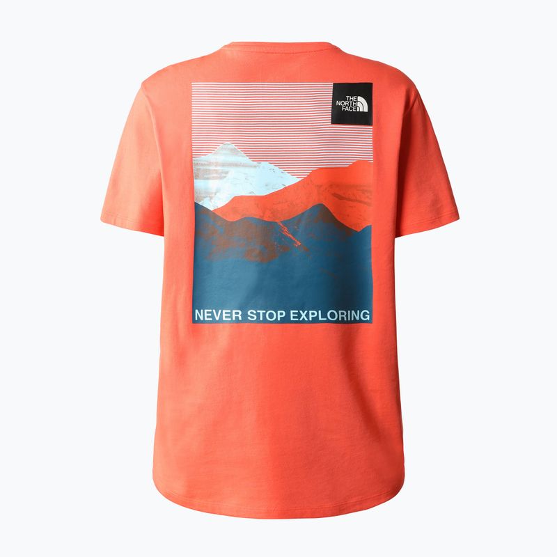 Damen-Trekking-T-Shirt The North Face Foundation Grafik orange NF0A55B2LV31 6