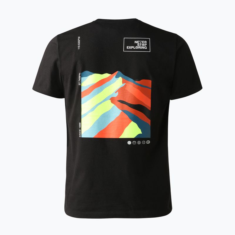 Herren-Trekking-T-Shirt The North Face Foundation Grafik schwarz NF0A55EFUV11 2