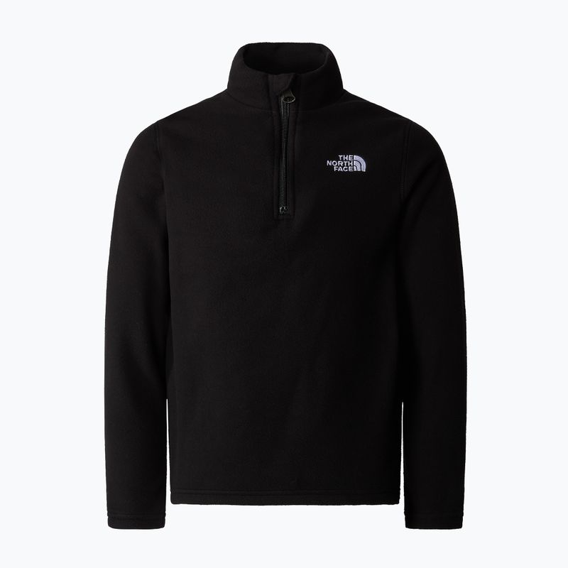 Kinder-Fleece-Sweatshirt The North Face Glacier Fleece 1/4 Zip schwarz