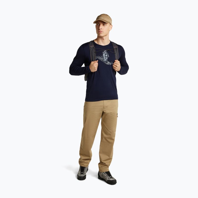 Longsleeve Herren icebreaker Merino 200 Oasis Crewe SkiingYeti midnight navy 2