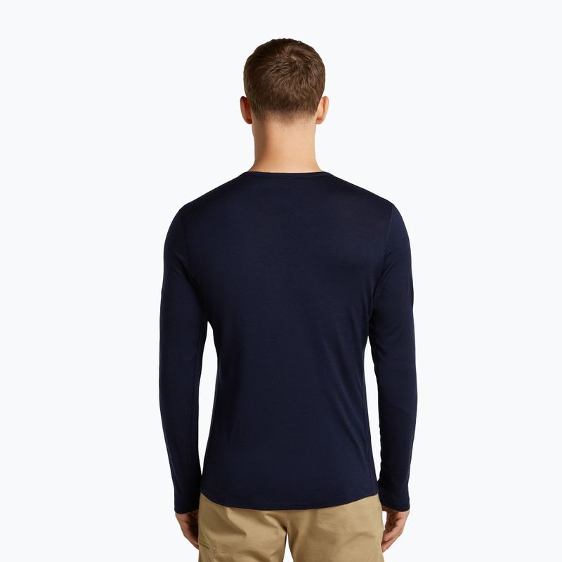Longsleeve Herren icebreaker Merino 200 Oasis Crewe SkiingYeti midnight navy 3