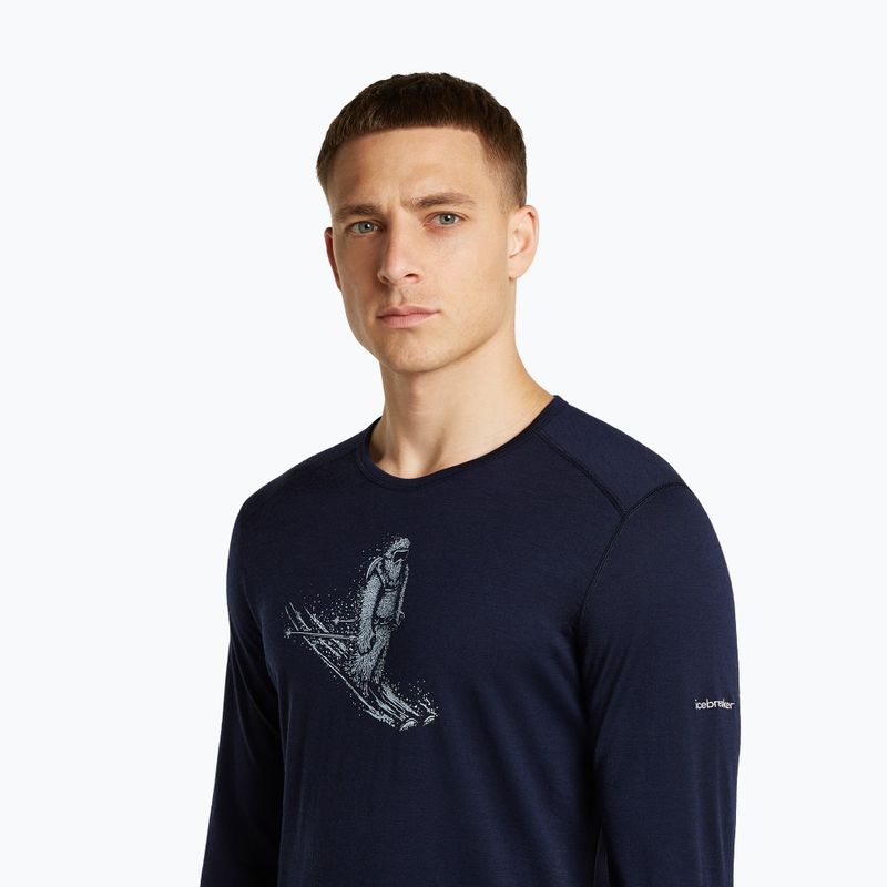 Longsleeve Herren icebreaker Merino 200 Oasis Crewe SkiingYeti midnight navy 6