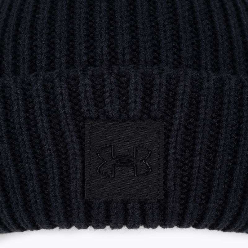 Under Armour Damen Wintermütze Halftime Ribbed Pom schwarz 4