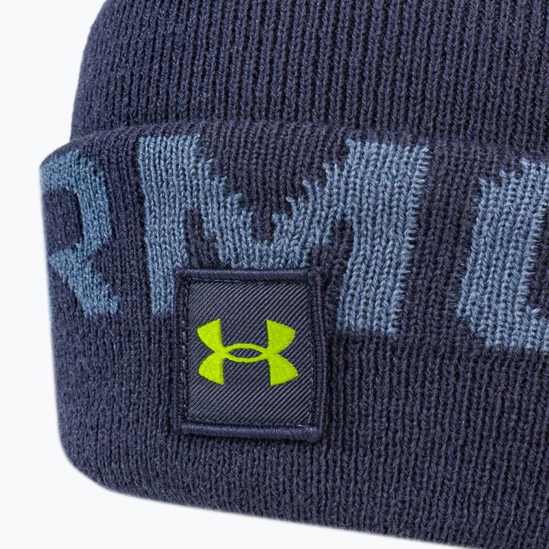 Under Armour Herren Wintermütze Ua Halftime Fleece Pom navy blau 1373093 3