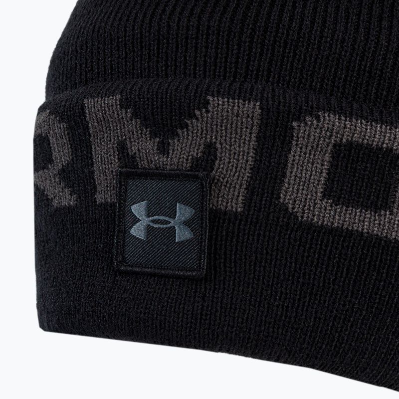 Under Armour Herren Wintermütze Ua Halftime Fleece Pom schwarz 1373093 3