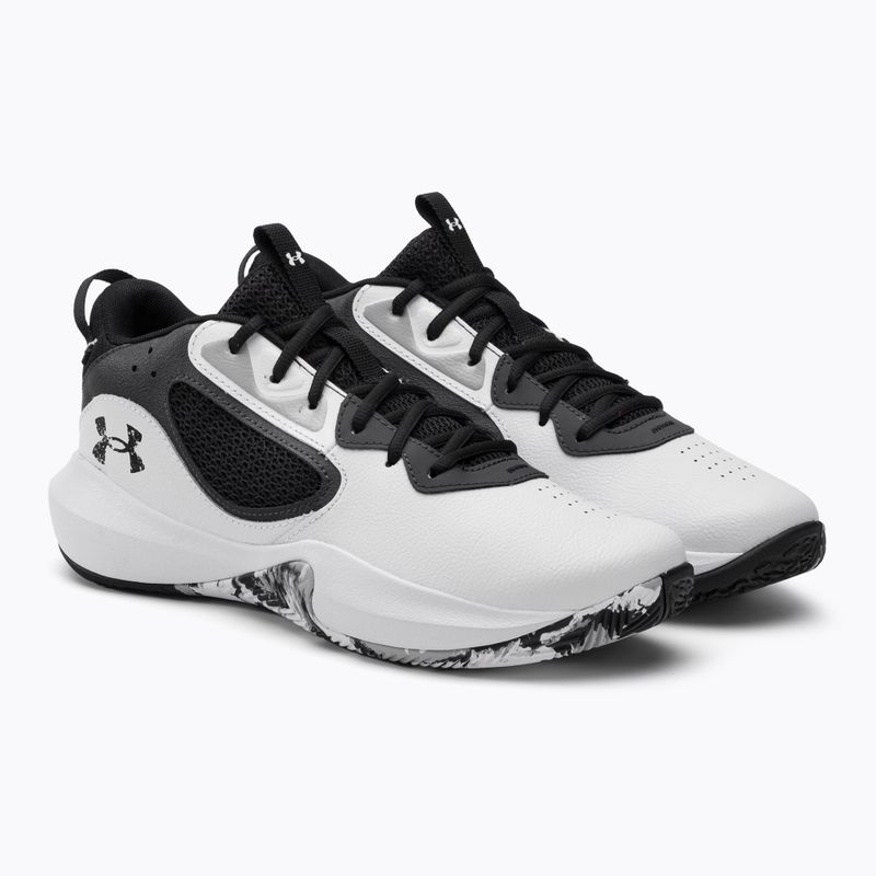 Basketballschuhe Herren Under Armour Lockdown 6 weiß-grau 325616-11 4