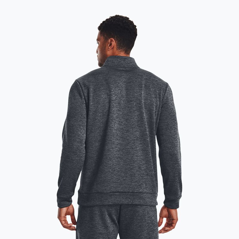 Training Sweatshirt Hoodie Herren Under Armour Armour Fleece 1/4 Zip pitch gray/black 3