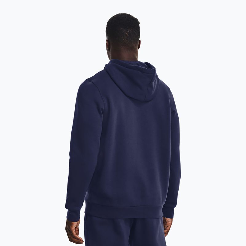 Herren-Hoodie Under Armour Essential Fleece Hoodie midnight navy/white 3
