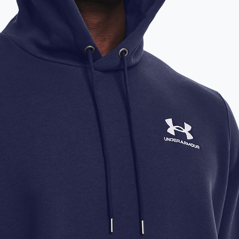 Herren-Hoodie Under Armour Essential Fleece Hoodie midnight navy/white 4