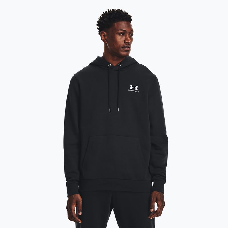 Men's Under Armour Essential Fleece Hoodie schwarz/weiß