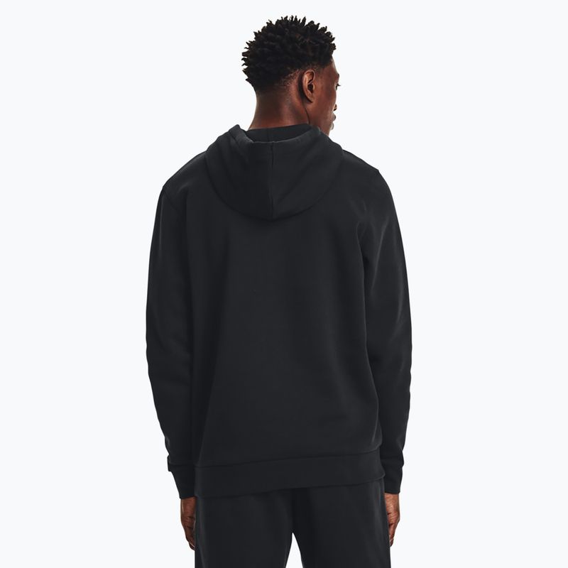 Men's Under Armour Essential Fleece Hoodie schwarz/weiß 3