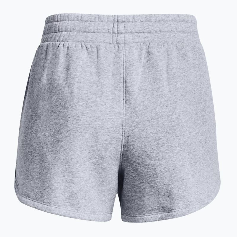 Under Armour Rival Fleece grau Damen Trainingsshorts 1376257 4