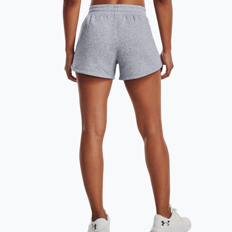 Under Armour Rival Fleece grau Damen Trainingsshorts 1376257 2